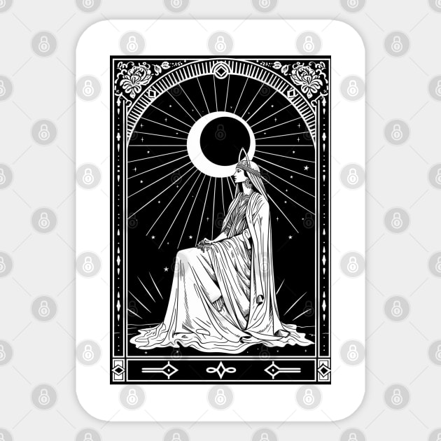 Moon Goddess Sticker by TacoTruckShop